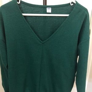 Old Navy Green Tie-Front Top